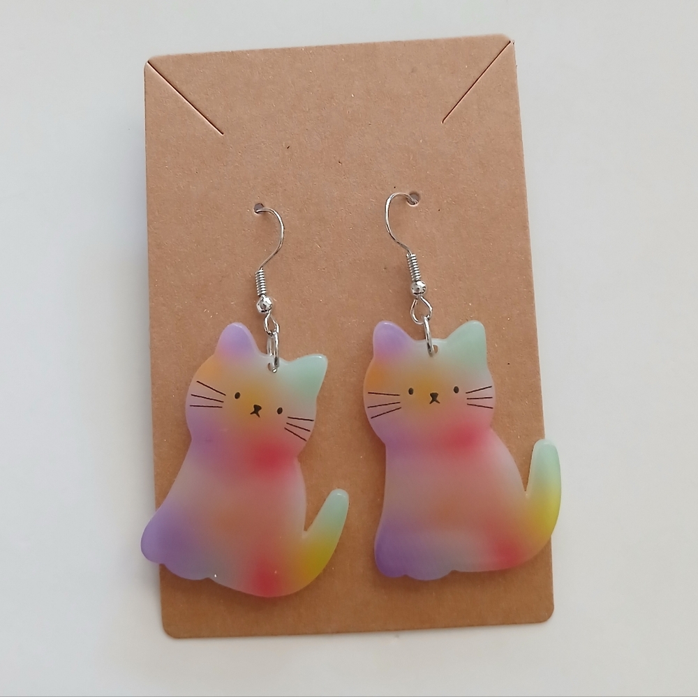 Fashion Jewelry Multicolor Cat Earrings